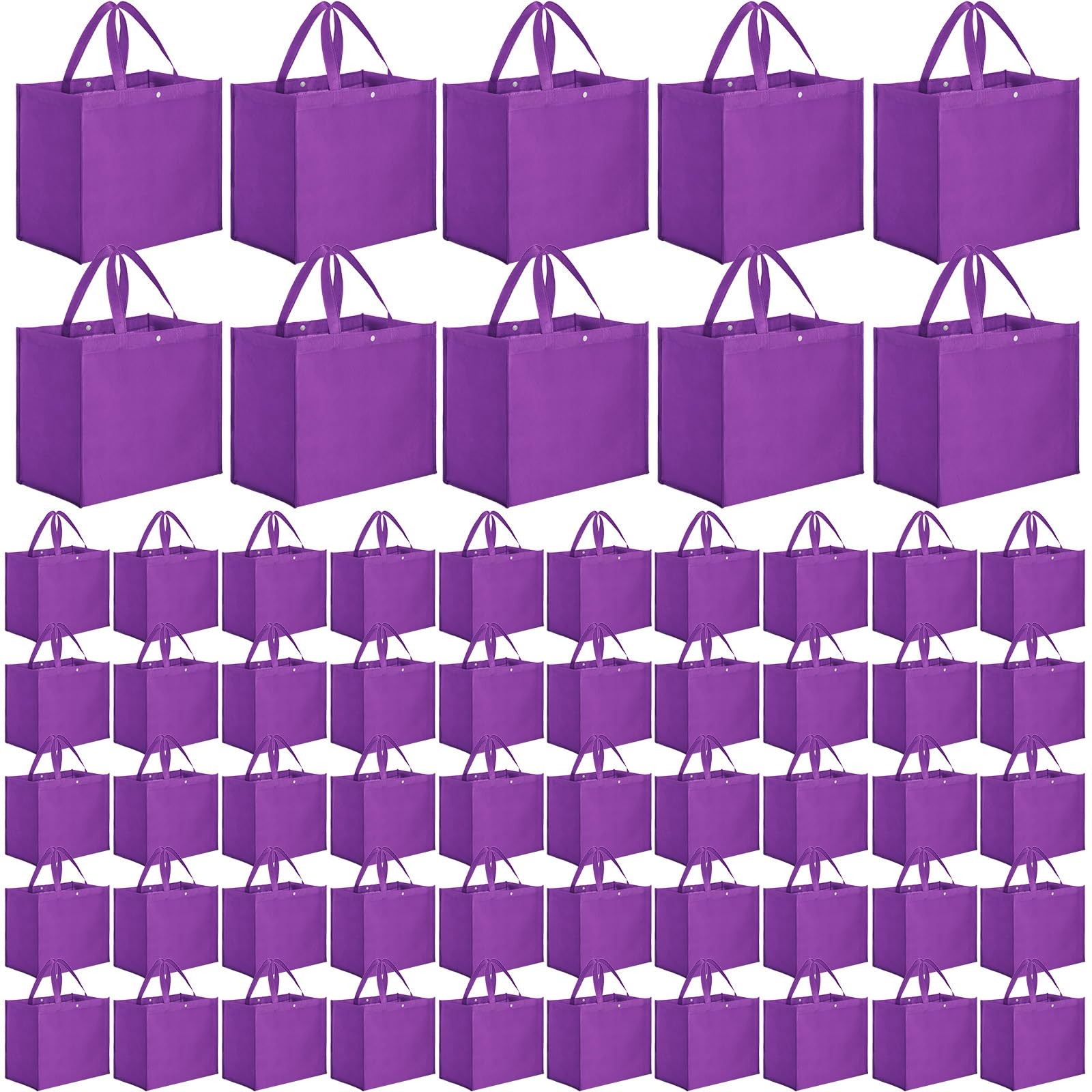 Zhehao 60 Pcs Reusable Grocery Shopping Bags Large Foldable Gift Tote Non Wov…