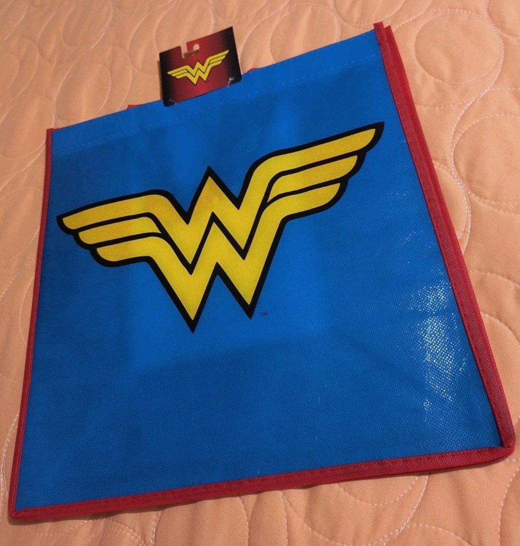 DC Comics Wonder Woman LOGO Superhero Reusable Eco Blue Gift/Shopping Bag 🆓Ship