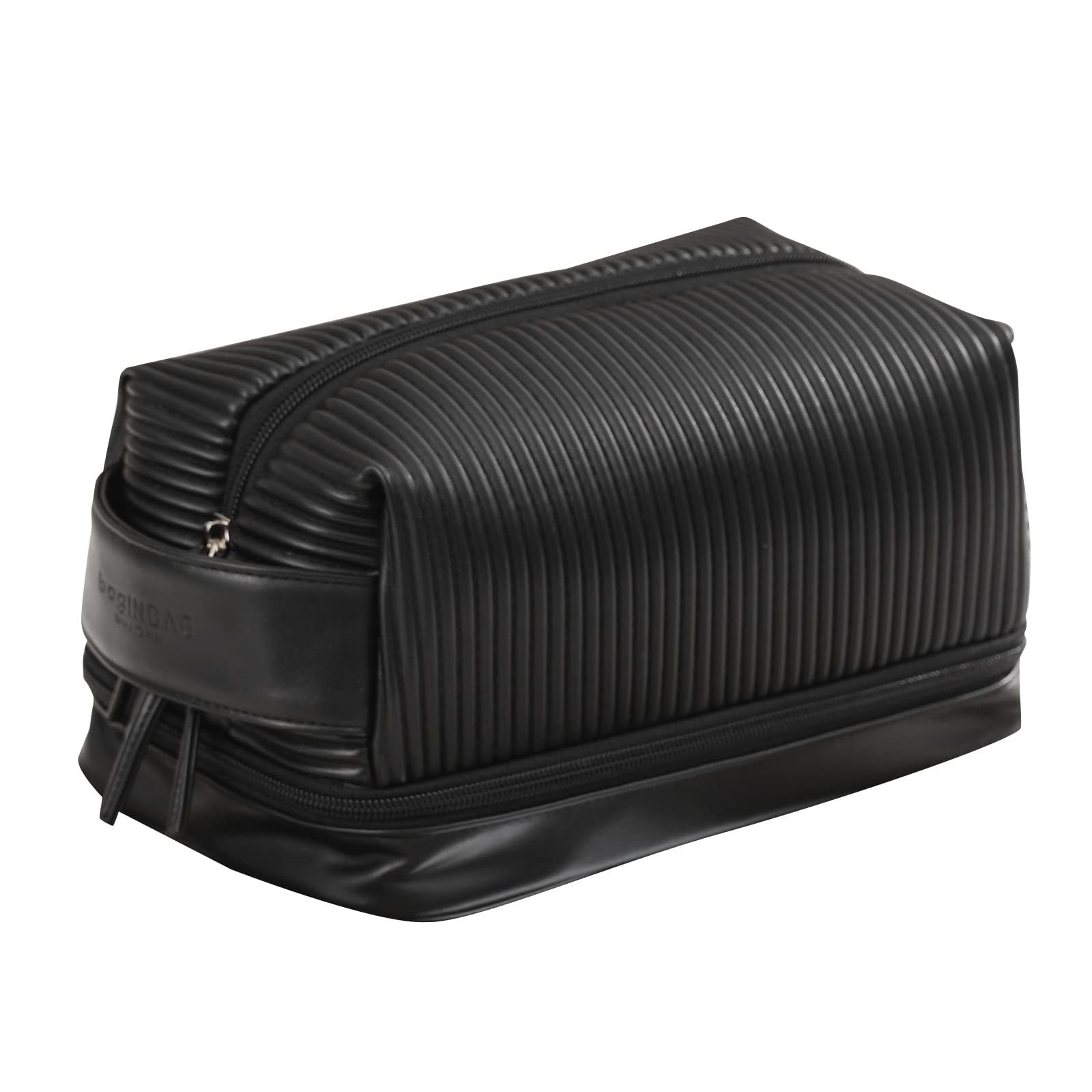 bagINBAG QIANPA Makeup Bag, Large Double Layer Waterproof Travel LARGE, Black