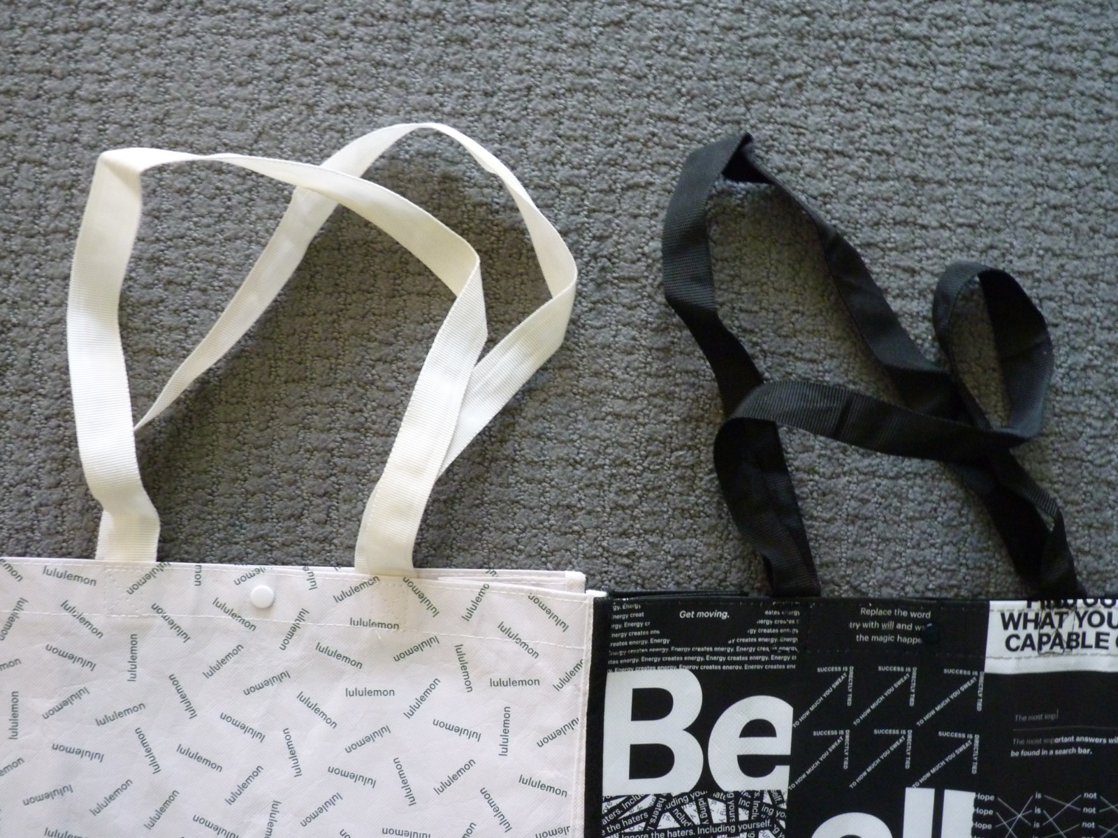 Lululemon Reusable Shopping Tote Bags (4) Large Totes Different Designs (#3)