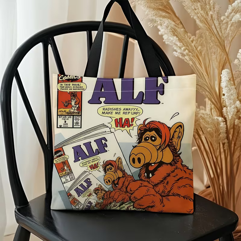 ALF – 1980’s TV Show – Reusable Canvas Tote Bag Double Handles – Free Post