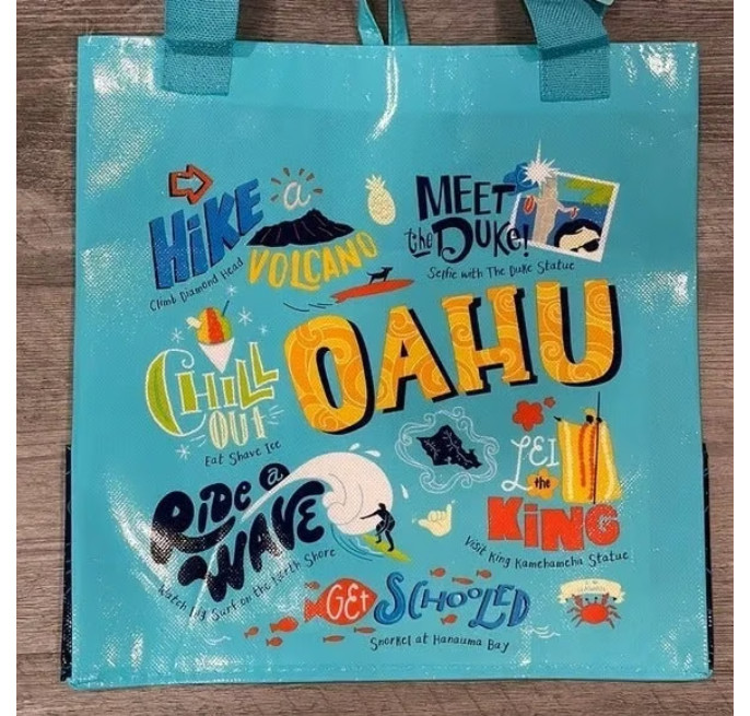 Foodland Hawaii OAHU Graphic Reusable Shopping Bag — OS