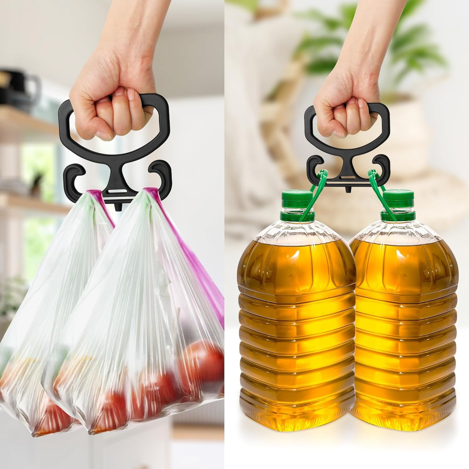 Grocery Bag Carrier, 2 Pack Grocery Bag Holder Each Holds up to 80Lbs, Durable