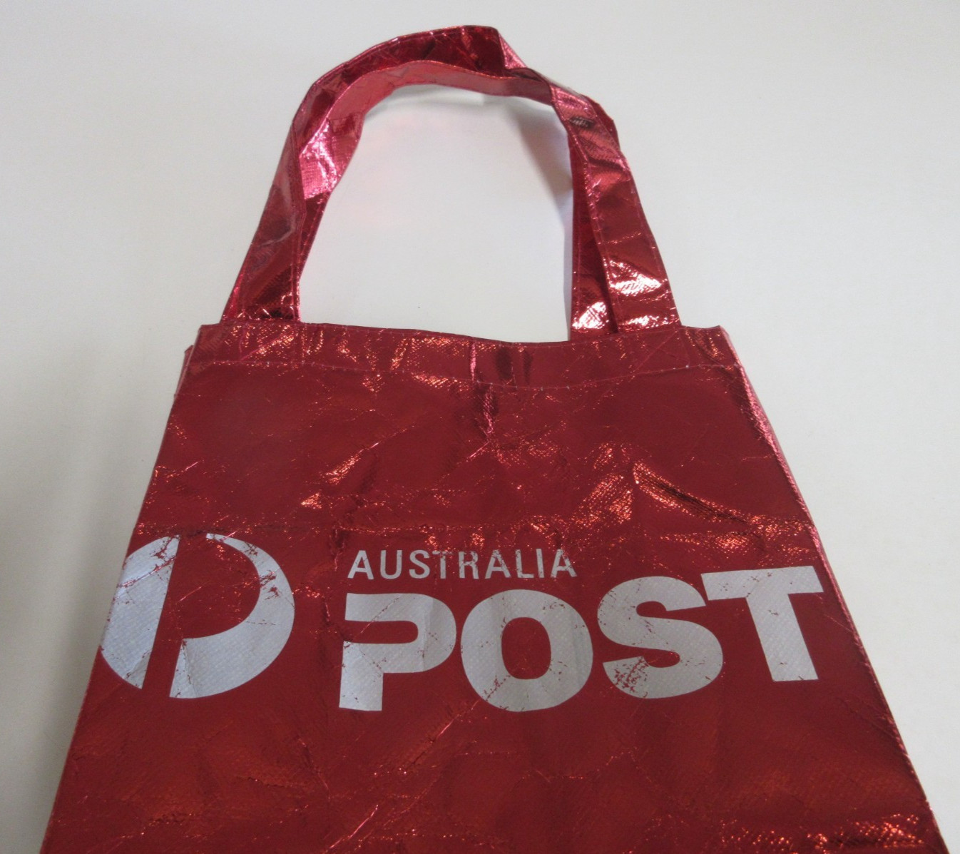 Australia Post – Small Carry Bag – Shiny – Red and White – Branding and Logo