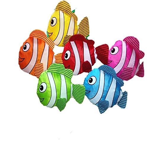 10 PCS Fish Cute Portable Shopping Bag Foldable Grocery Handle Tote Handbag