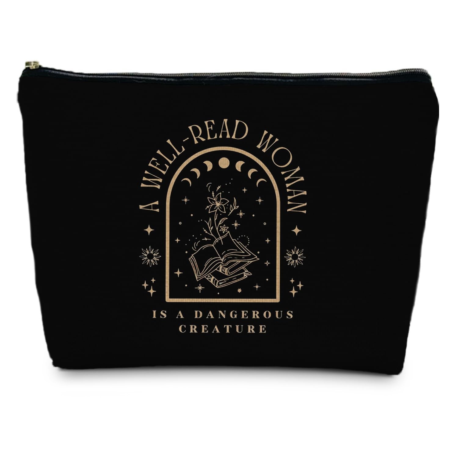 MKGRXZCW Gothic Book Lovers Gifts for Women,Reading gothic makeup bag-Reading