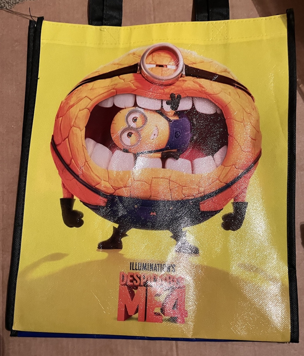 Despicable Me 4 Reusable Tote Bag Promo Minion Movie 15.5 X 13 In Bag