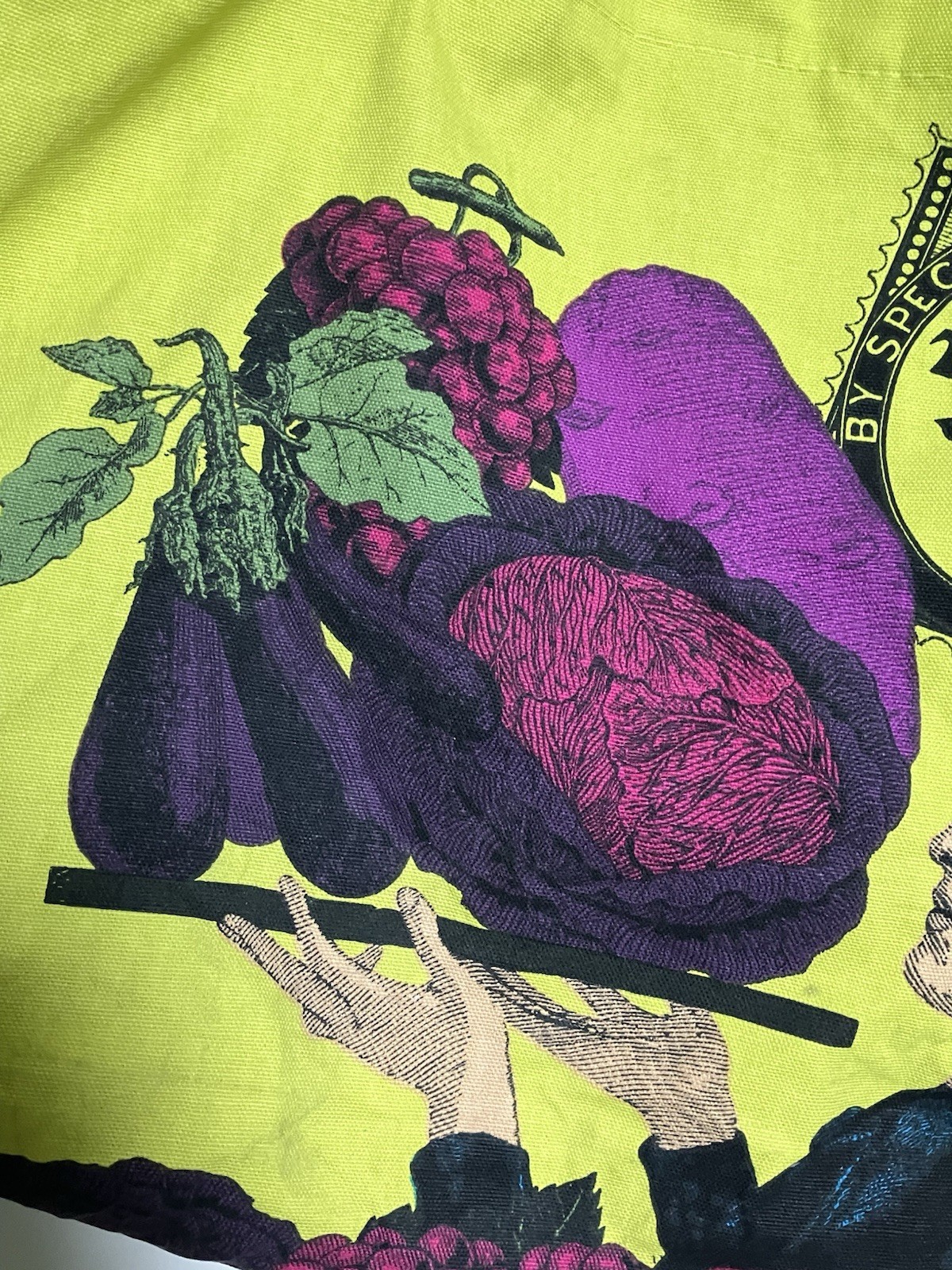 Vintage Trader Joes Tote Fruit Lady By Special Appointment Reusable Canvas Bag