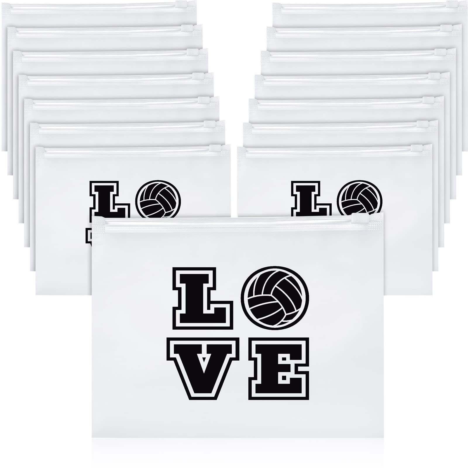 Saintrygo 50 Pack Volleyball Team Gift Bags Bulk 8 x 6 inch, Black