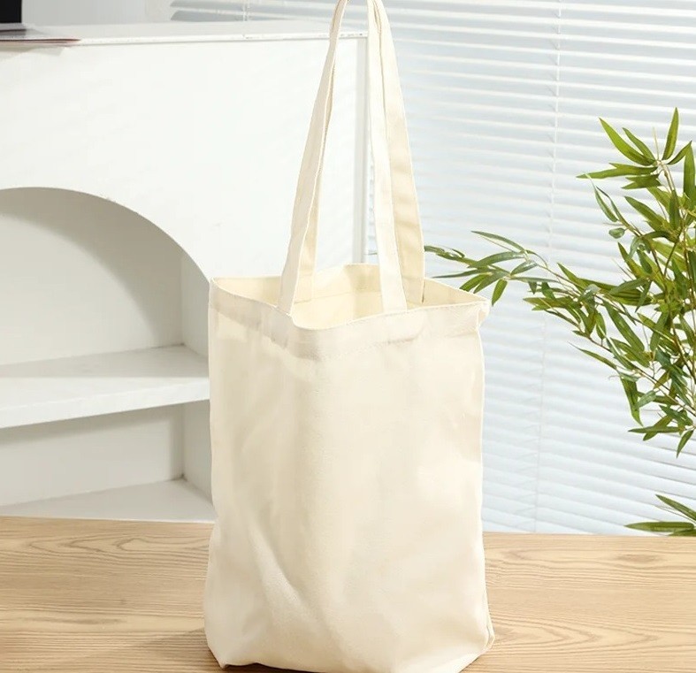 2/3/5PCS Reusable Canvas Tote Bag 34x40cm Storage Shopping Grocery Pouch