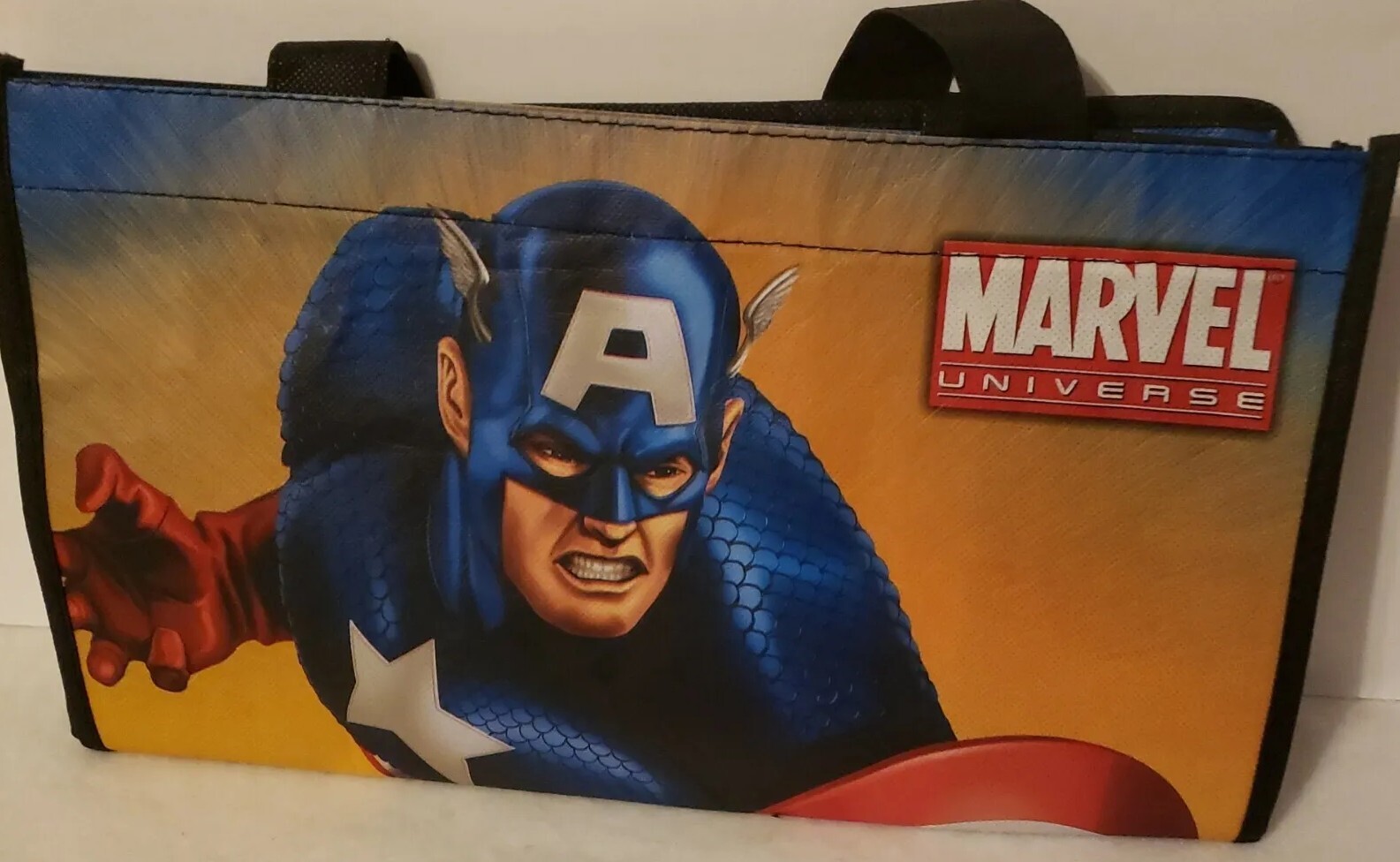 Marvel Universe Captain America Tall, Reusable, Shopping Tote Eco 15 inch