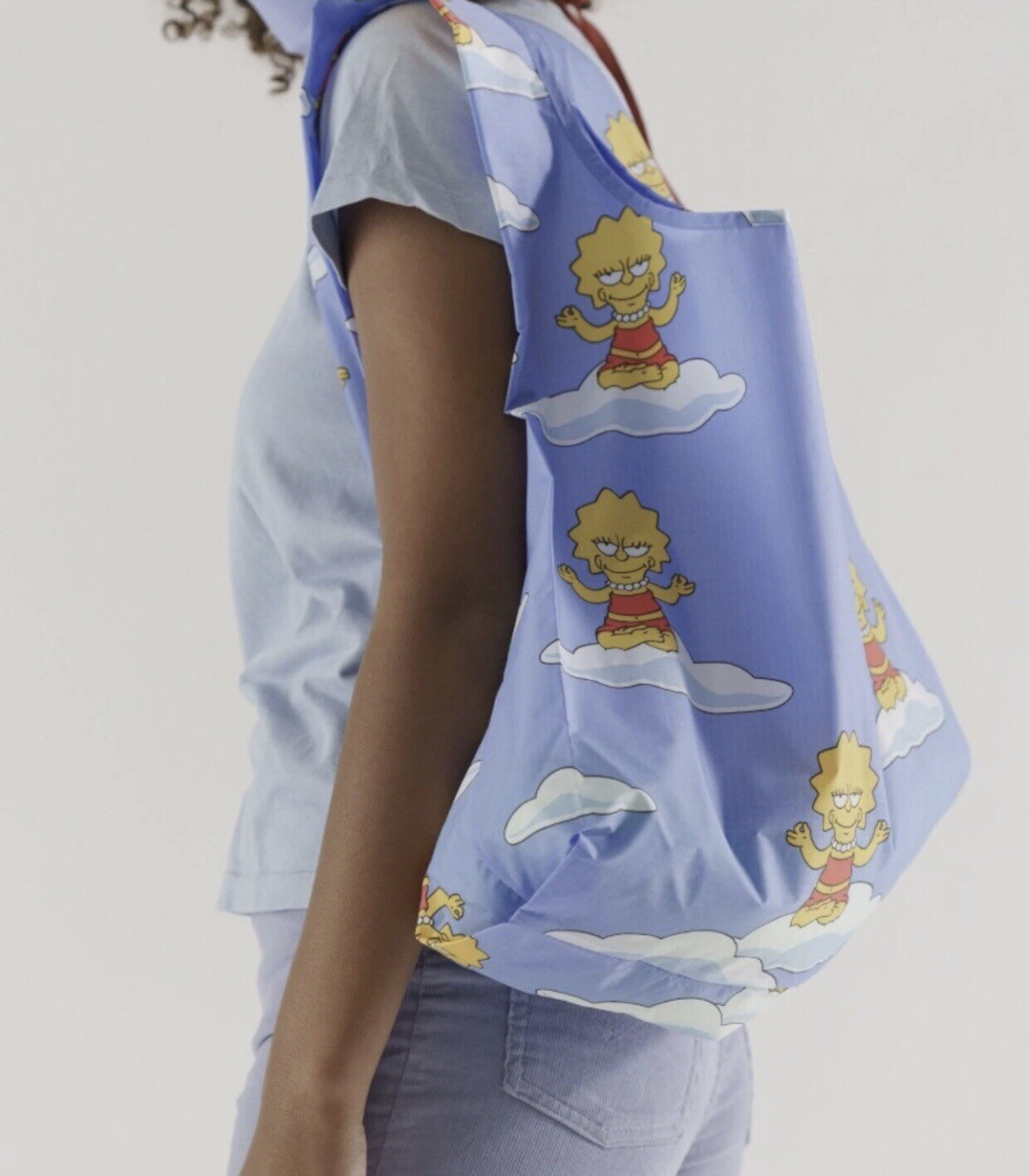 BAGGU The Simpsons LISA SIMPSON Standard Nylon Reuseable Bag Meditation NO POUCH