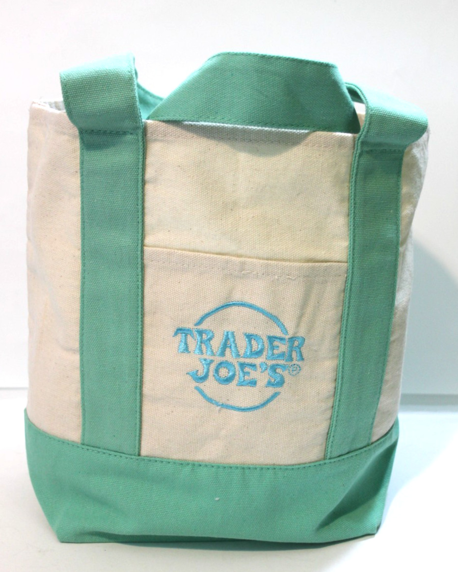 Trader Joe’s Pastel Canvas Tote Bag Spring Pink Green Blue Lavender 11 in Choose
