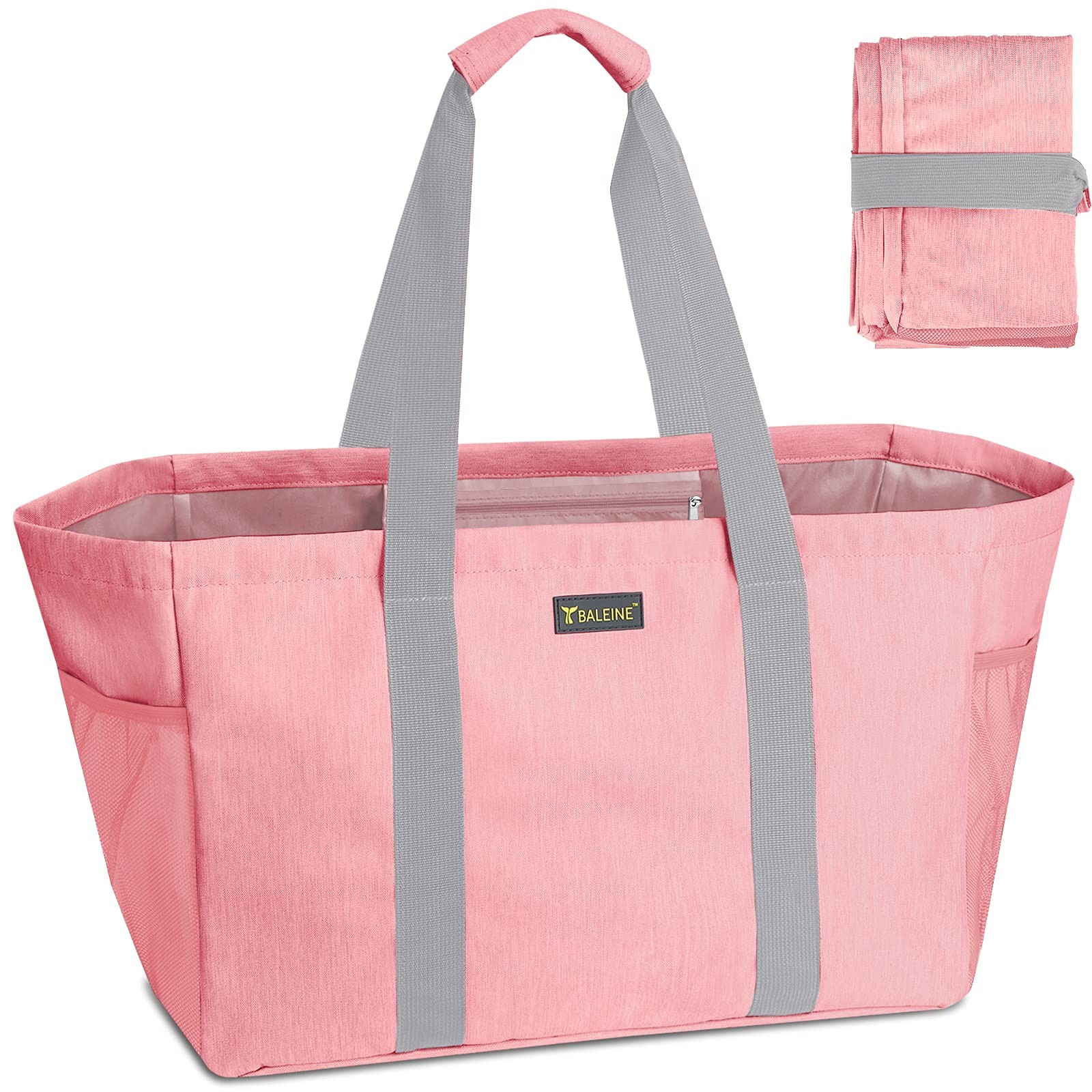 Soft 9 Gallon Extra Large Utility Tote, Foldable Reusable Storage Bag
