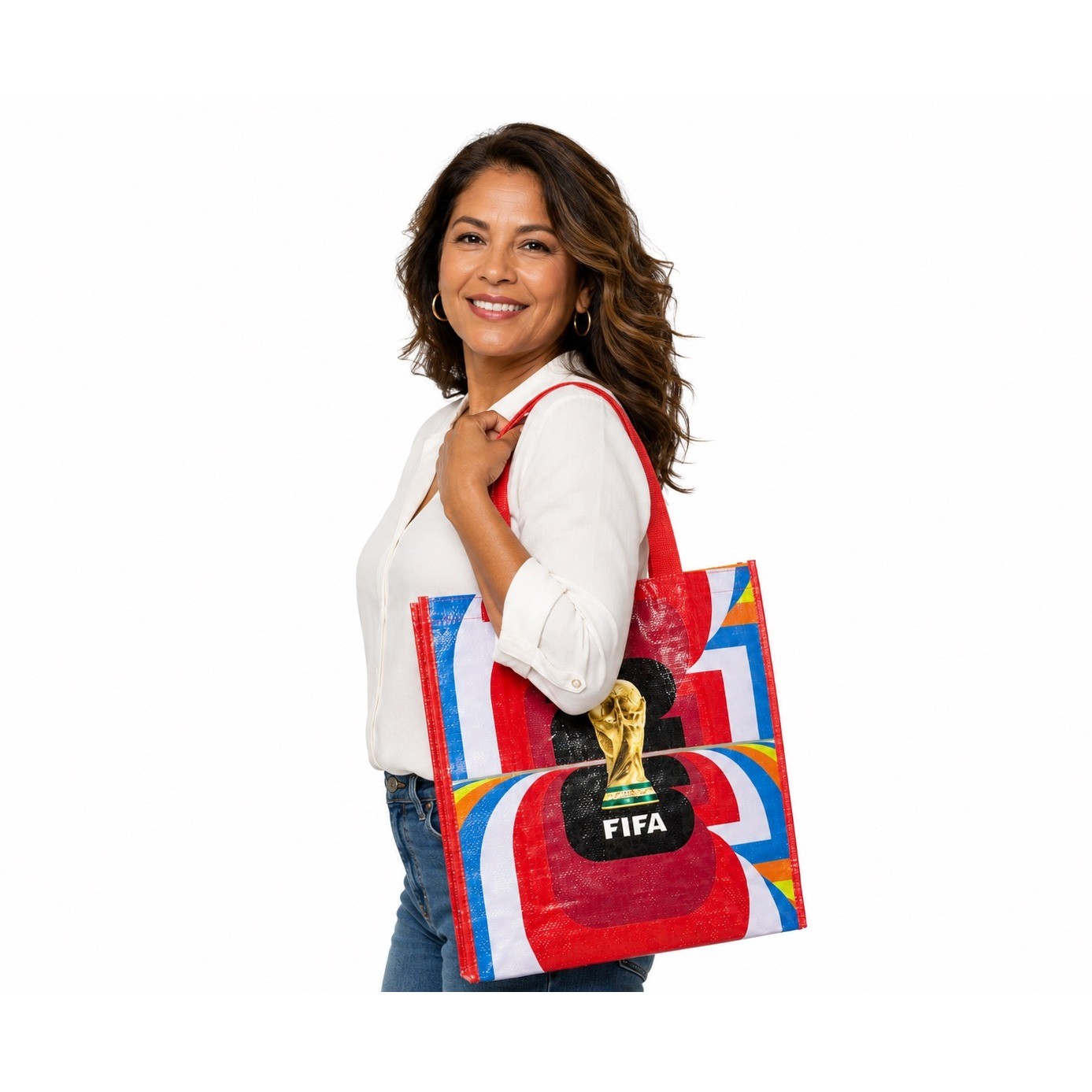 FIFA World Cup 2026 Official Licensed Reusable Tote Bag Red Multi Color New