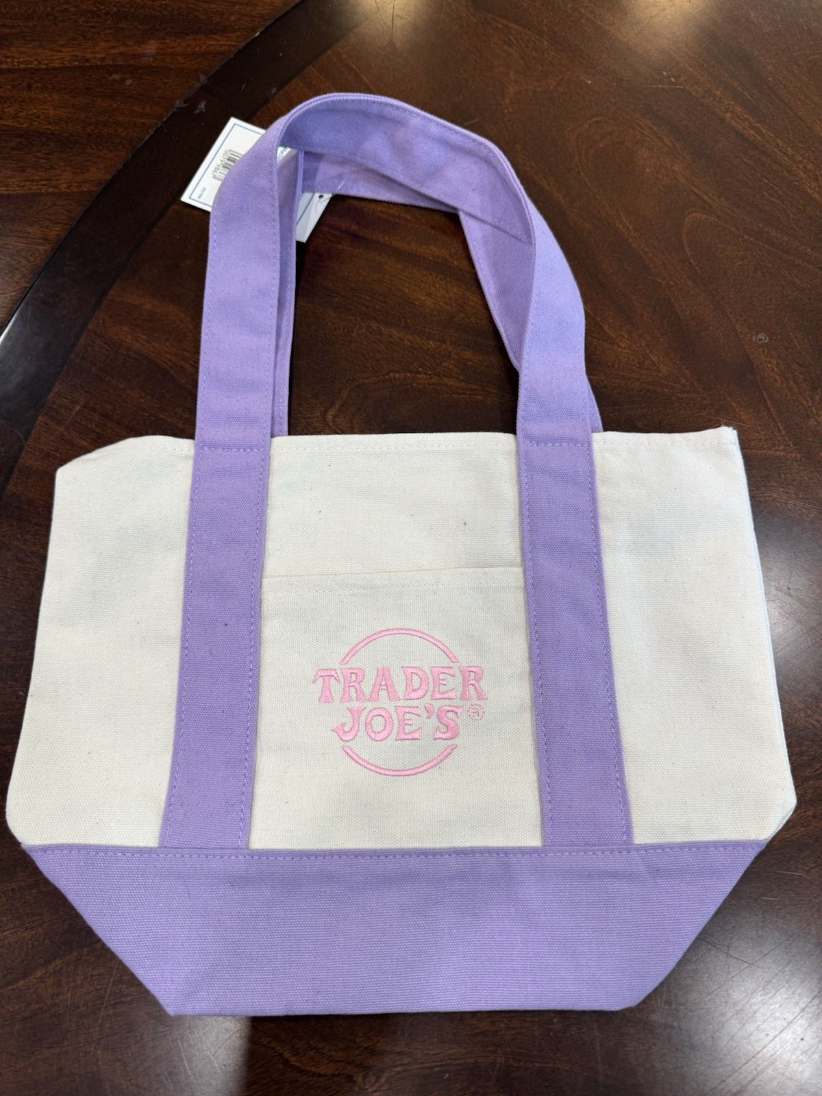 Trader Joe’s Canvas Tote Bags 4-Pack Logo Multicolor Reusable 13x6x12 in