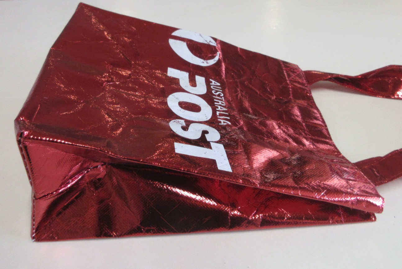 Australia Post – Small Carry Bag – Shiny – Red and White – Branding and Logo