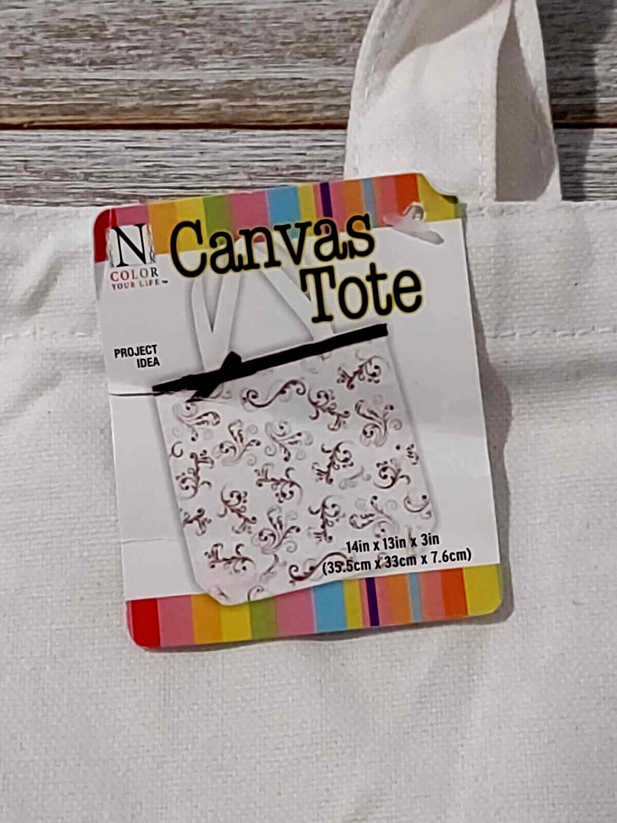 Nicole Cotton Canvas Blank White Tote Bag Heavy Duty Ideal for Crafts