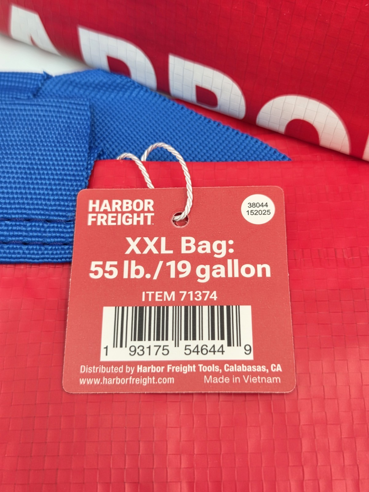 Lot Of 2 New 19 Gallon Reusable Harbor Freight Tote Shopping Bag Red Bags