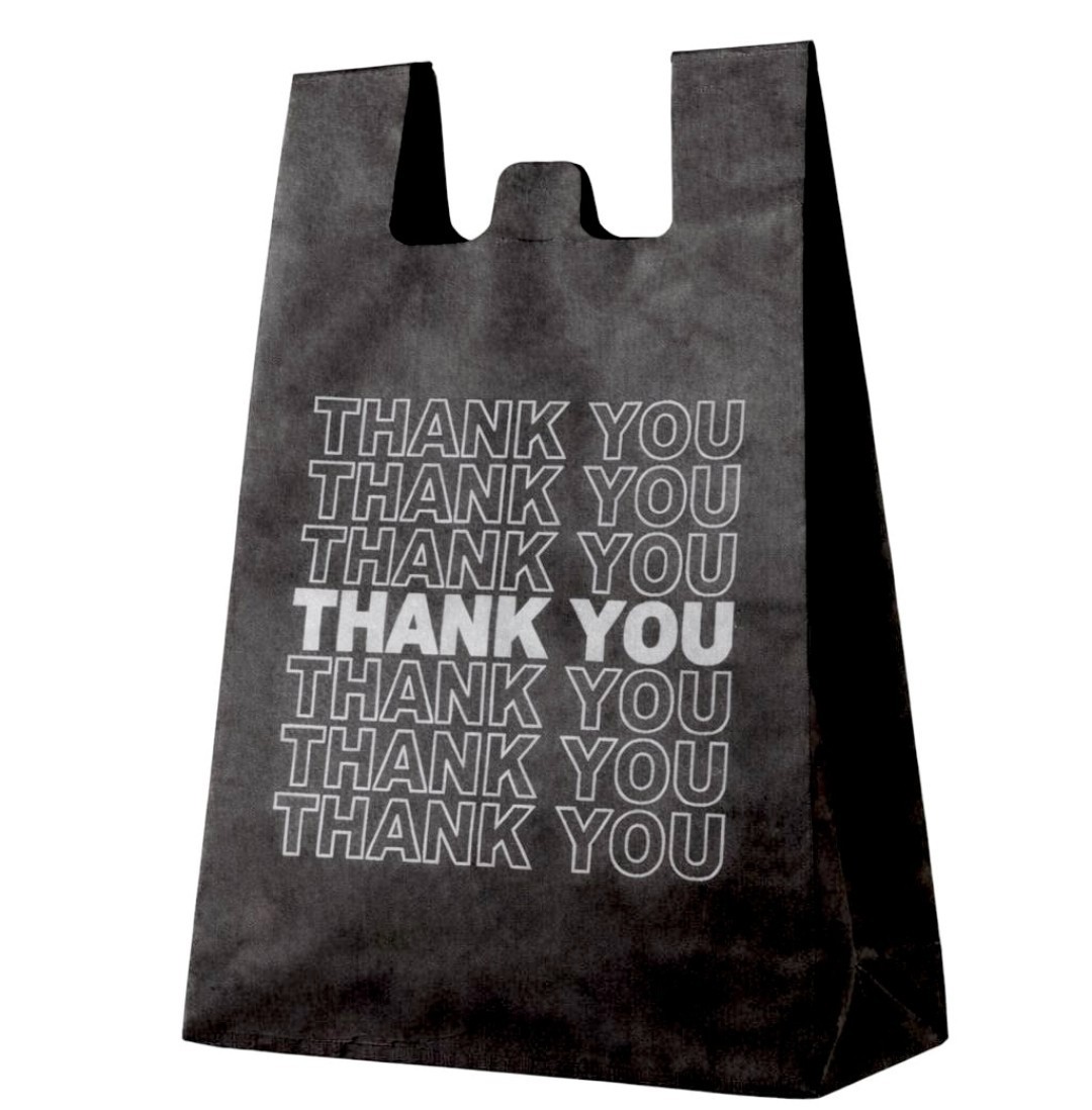 1/6 Non-Woven Reusable Fabric T-Shirt Grocery Bag Tote Go Green 100 bags bulk