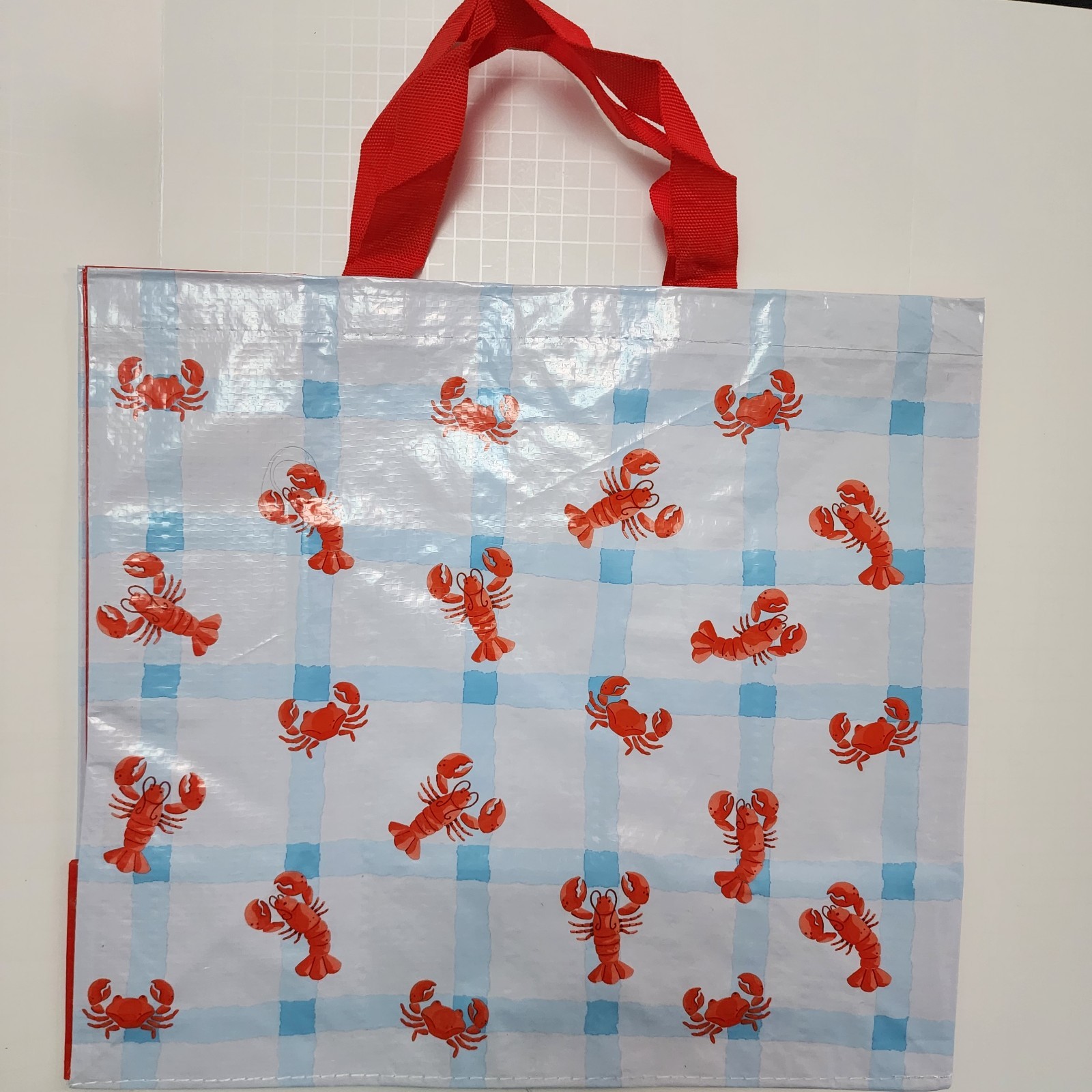 Tesco Lobsters Crabs Tote Bag Crustaceans Sealife Claw Red White Blue New 2025
