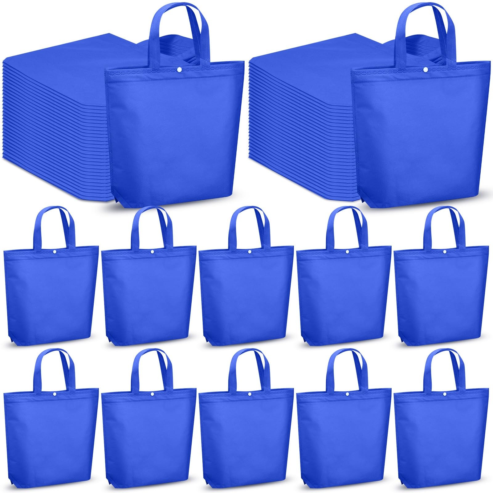 Paterr 100 Pcs Reusable Grocery Bags Bulk Shopping Tote with Handle Non Woven…