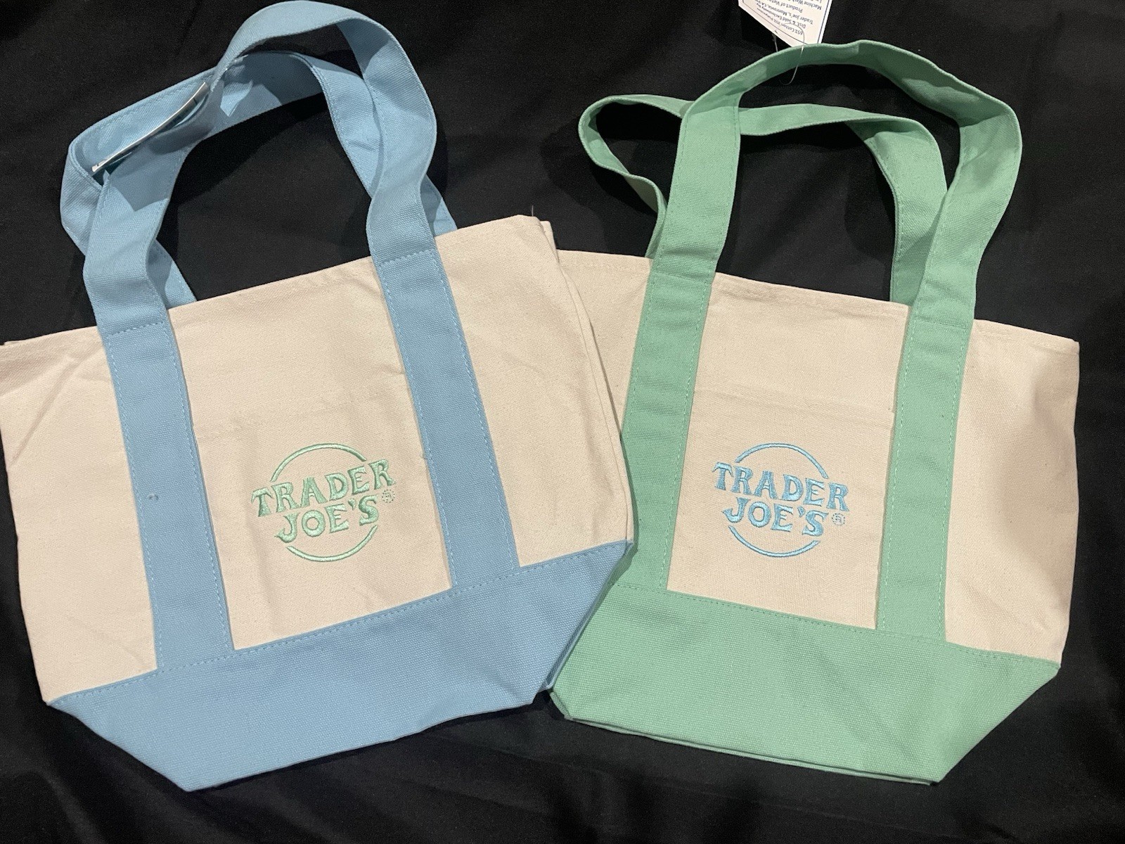 Trader Joe’s Mini Pastel Canvas Set Of Green And Blue