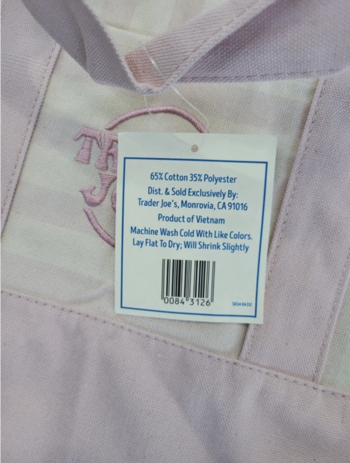 Trader Joe’s Mini Pastel Stripped Canvas Tote Bag | Priced Per Bag