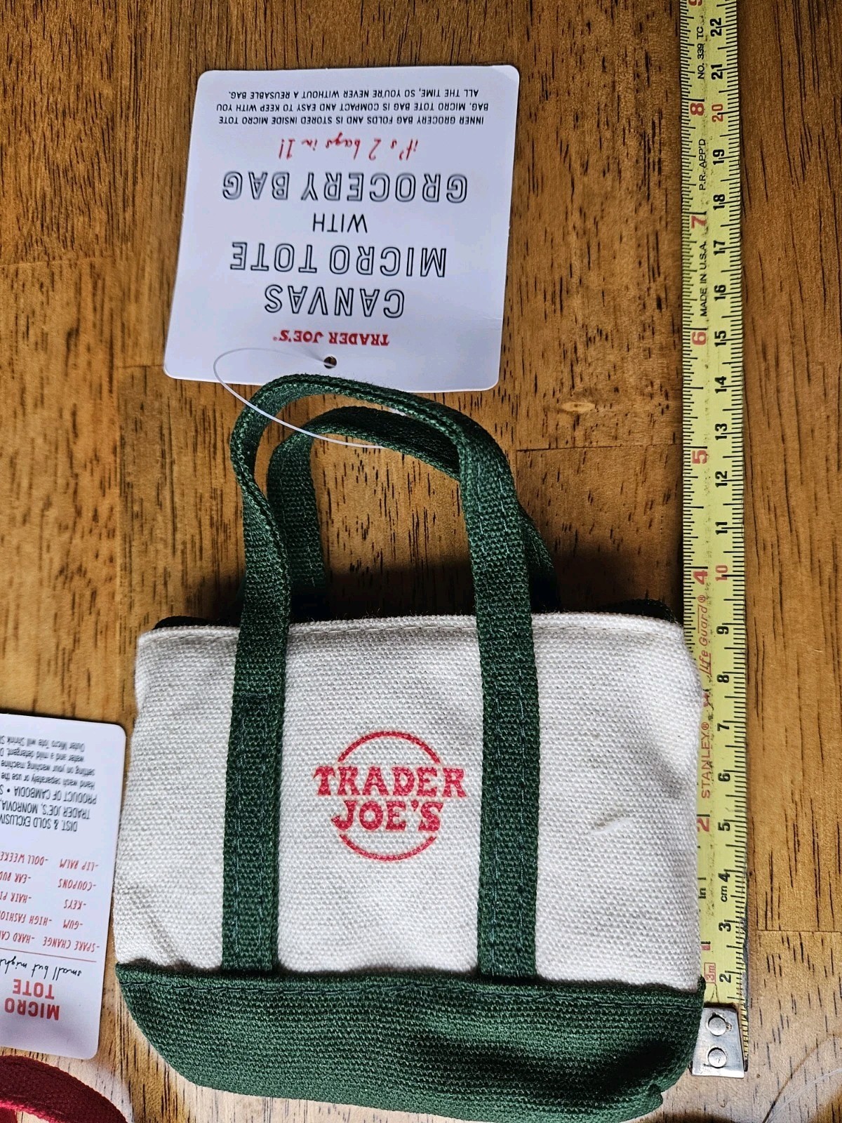 Trader Joe’s 3 Set Mini Canvas Micro Tote With Storage Bag Limited, 🇺🇲 Seller