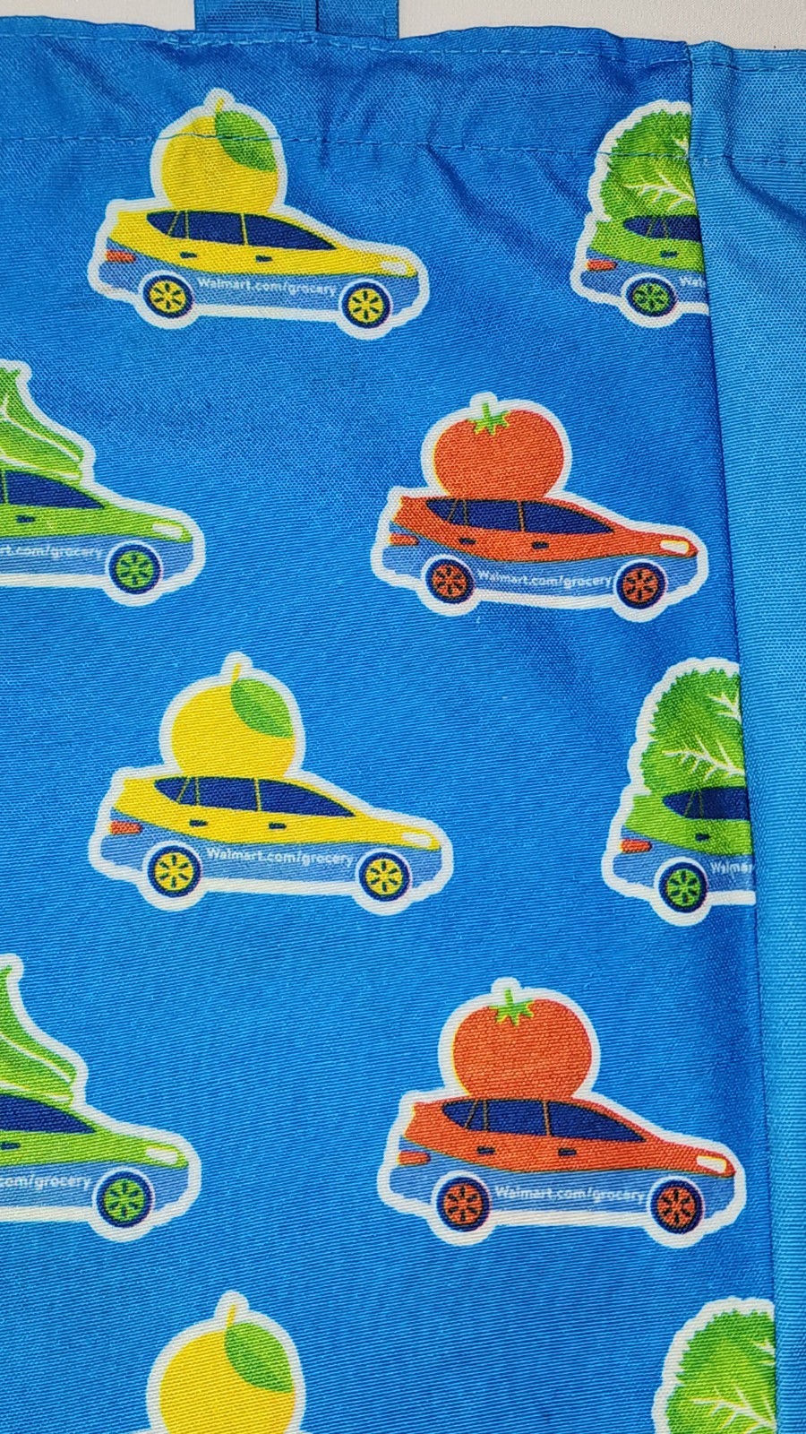 Walmart Branded Reusable Tote Shopping Grocery Bag Limited Edition Cars vegetabl