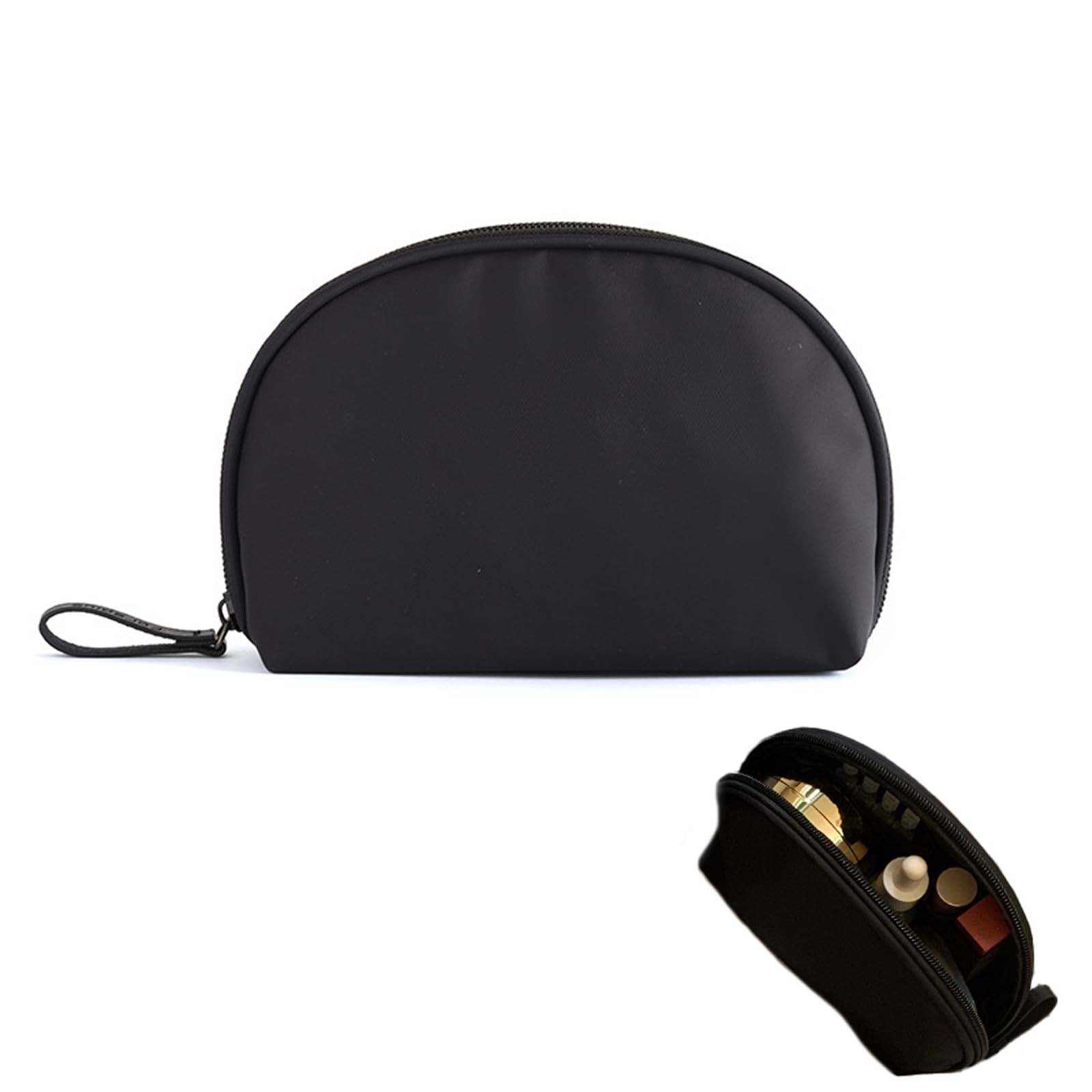 YKEBVPW Essential Pouch Portable Half Moon Waterproof Small Travel Black