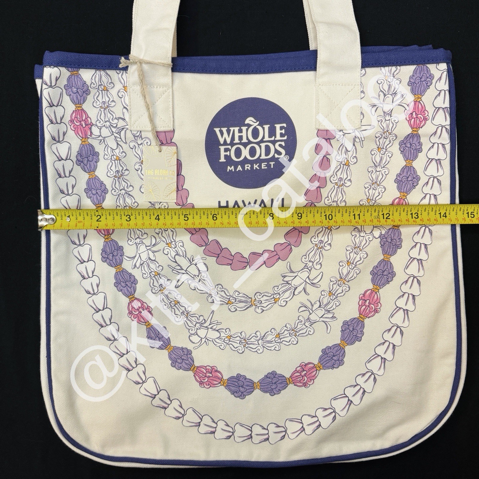 Whole Foods x Tag Aloha Company: Rope Tote Crown Flower Bag, Hawaii Exclusive