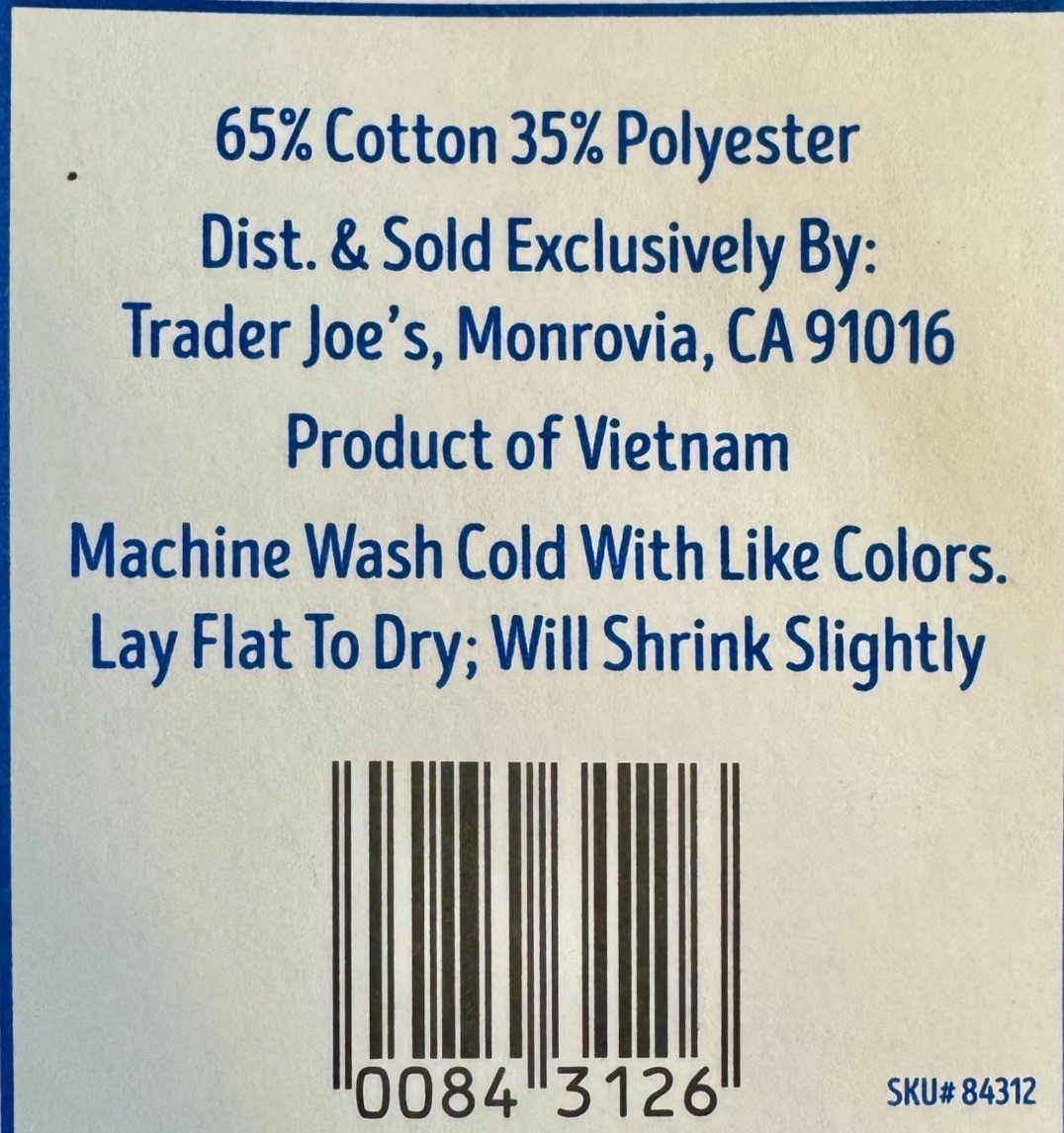 Trader Joe’s 2026 Spring Mini Pastel Canvas Tote Bag NEW NWT Blue and Green