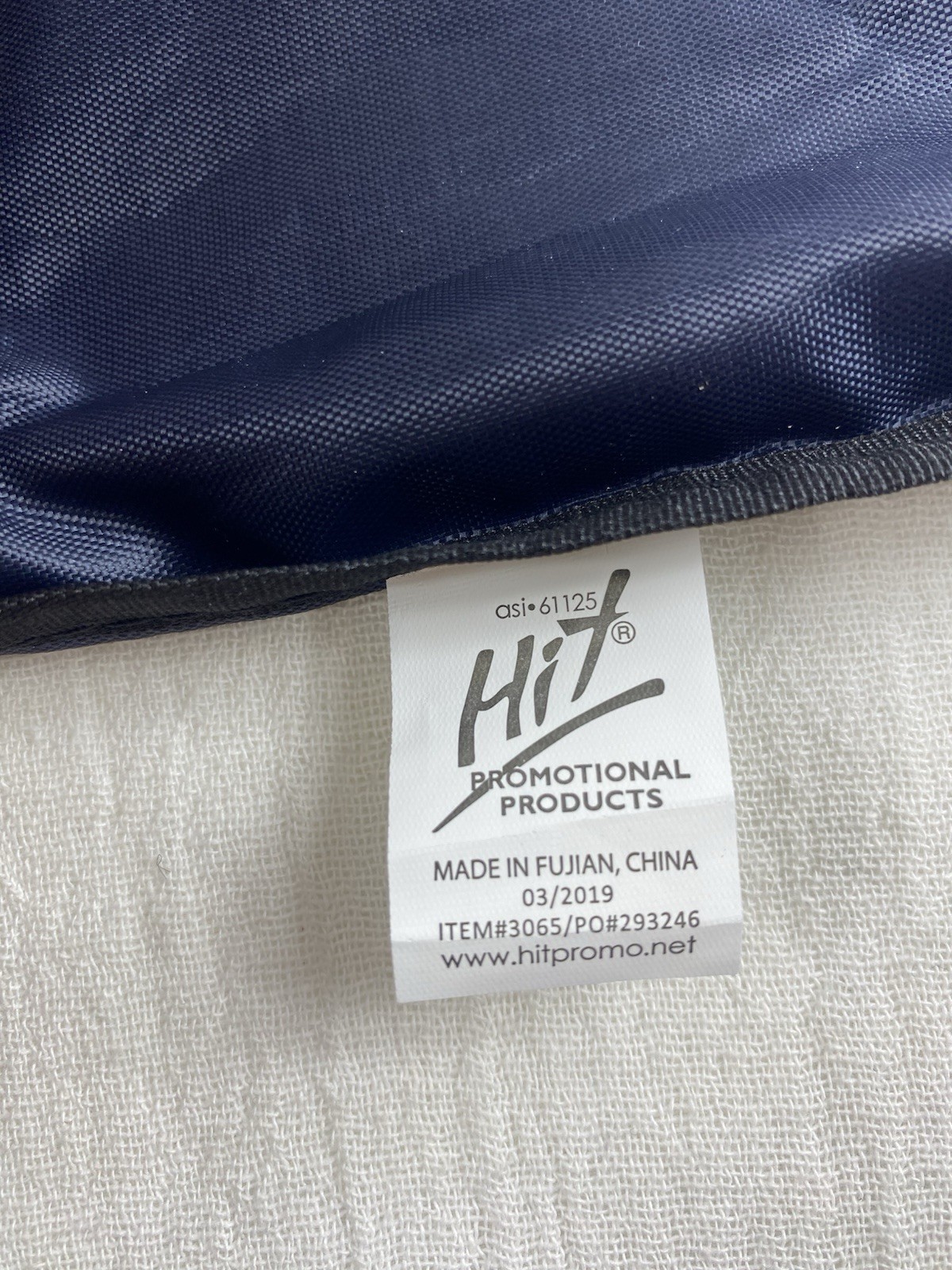 Ford Motor Co Promo Advertising Drawstring Bag Backpack w/ Pocket 13″x17″ NAVY