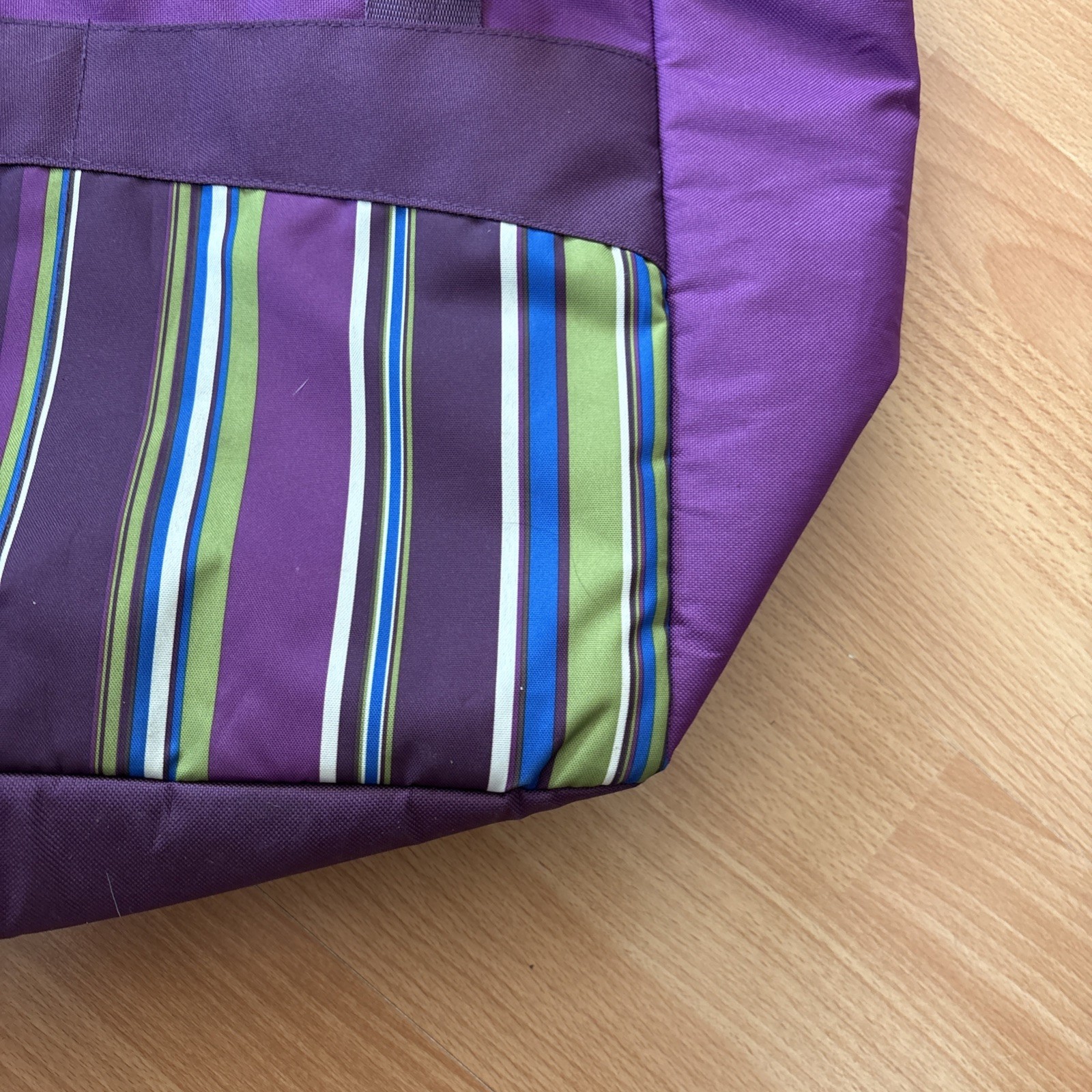 Rachael Ray Purple Tote Bag 15x15x7″ Adjustable Handles Like New