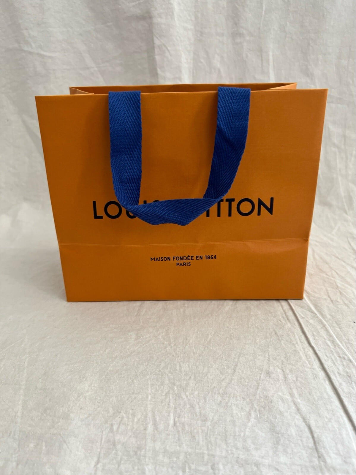 Louis Vuitton Reusable Paper Shopping Bag Orange 7″ x 8.5″ x 4.5″