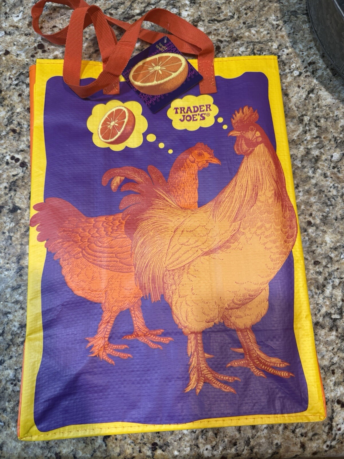 Trader Joe’s Mandarin Orange Chicken Reusable Shopping Bag New With Tags! RARE!