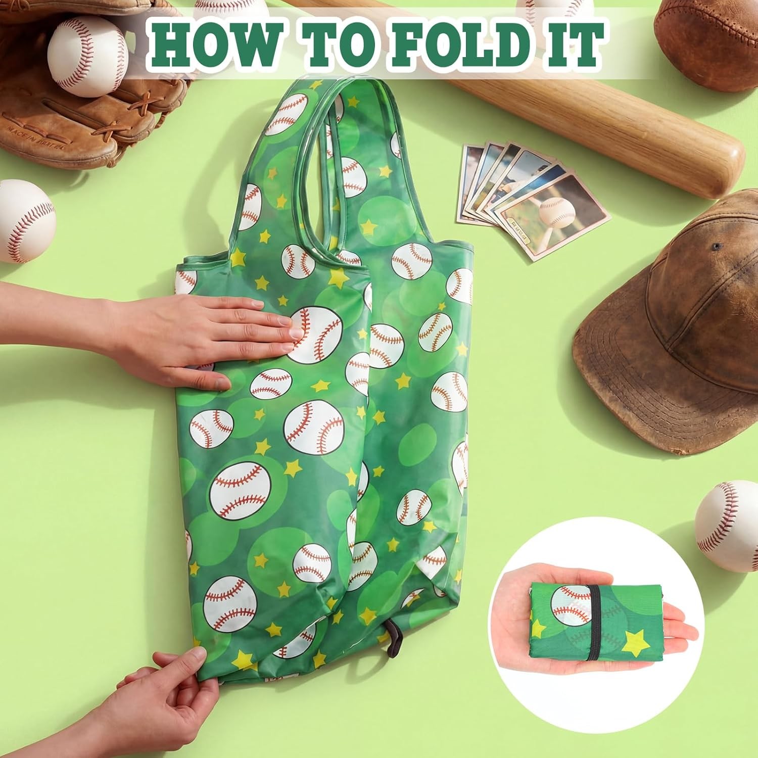 12-pack Baseball Party Tote Bags Women Large 15 x 16 x 5 in Durable Reusable