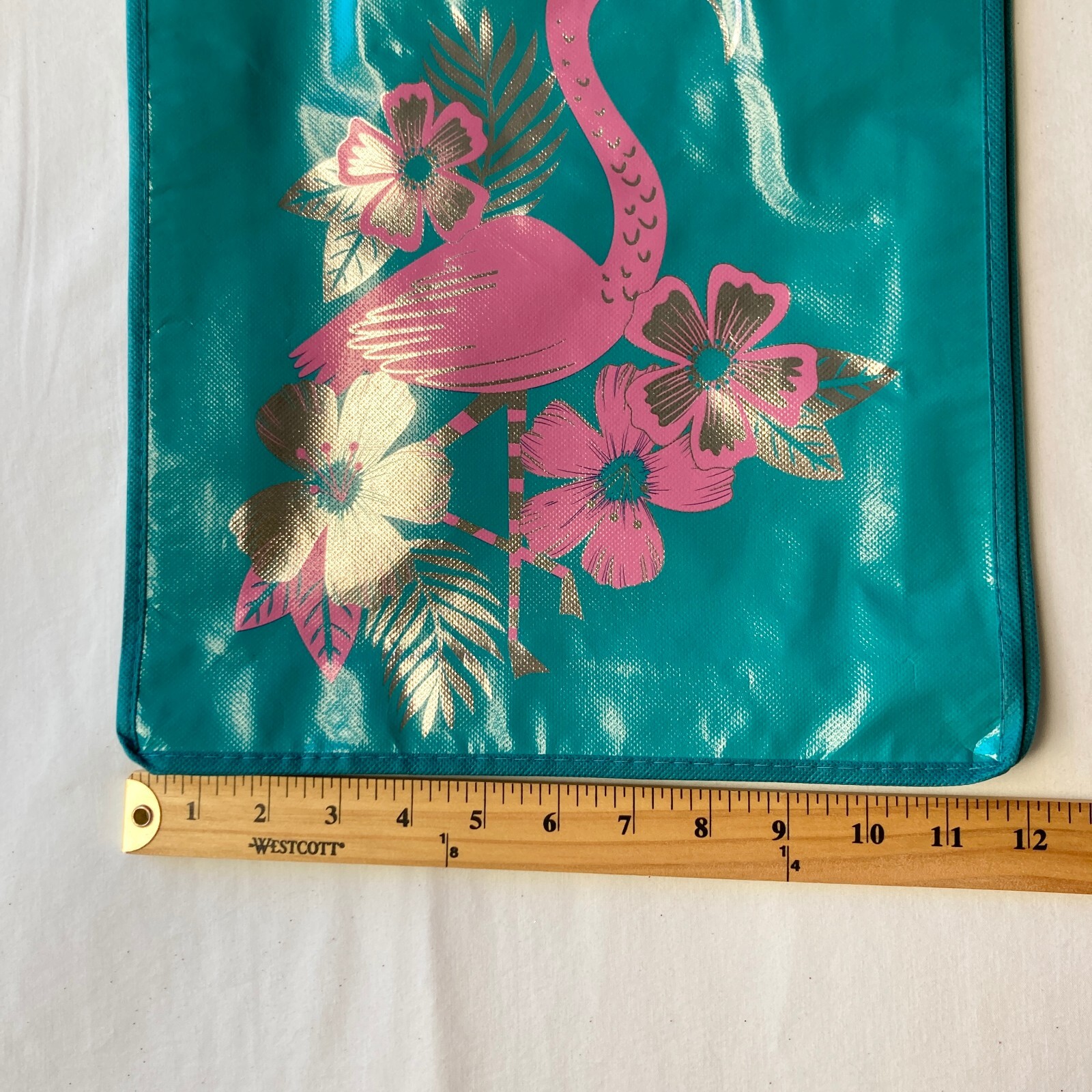 Pink Flamingo Tote Bag Shopper Reusable Shopping Bag Beach Gift Flower Tropical