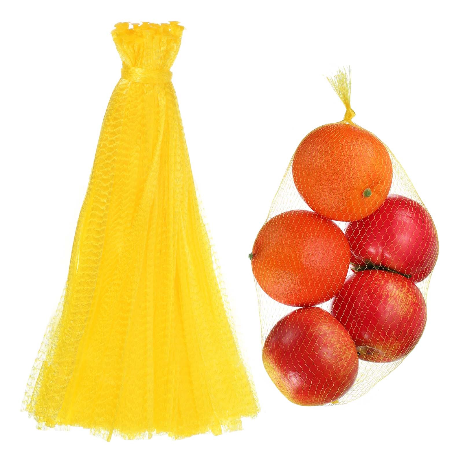100Pcs Reusable Mesh Produce Bags, 15.7 Inches Egg Hatching Bags, Yellow