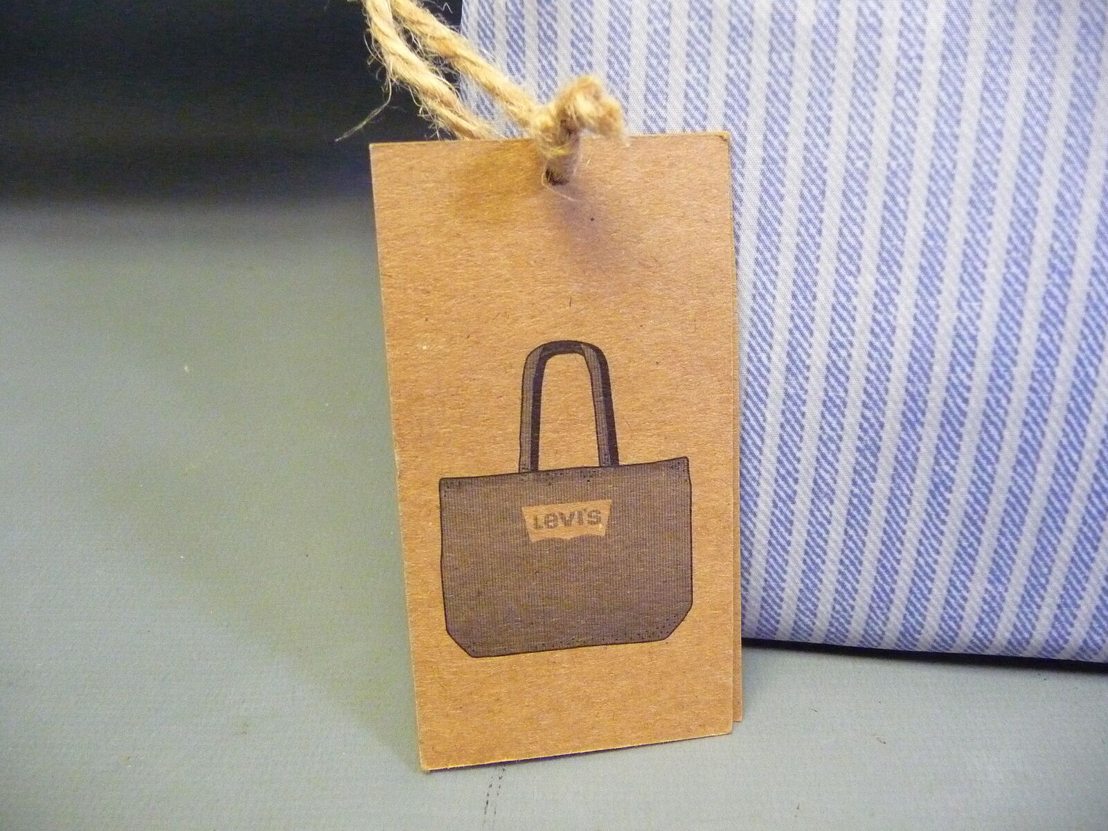 Levi Strauss & Company Target Exclusive Striped Grey & Blue Reusable Bag NWT