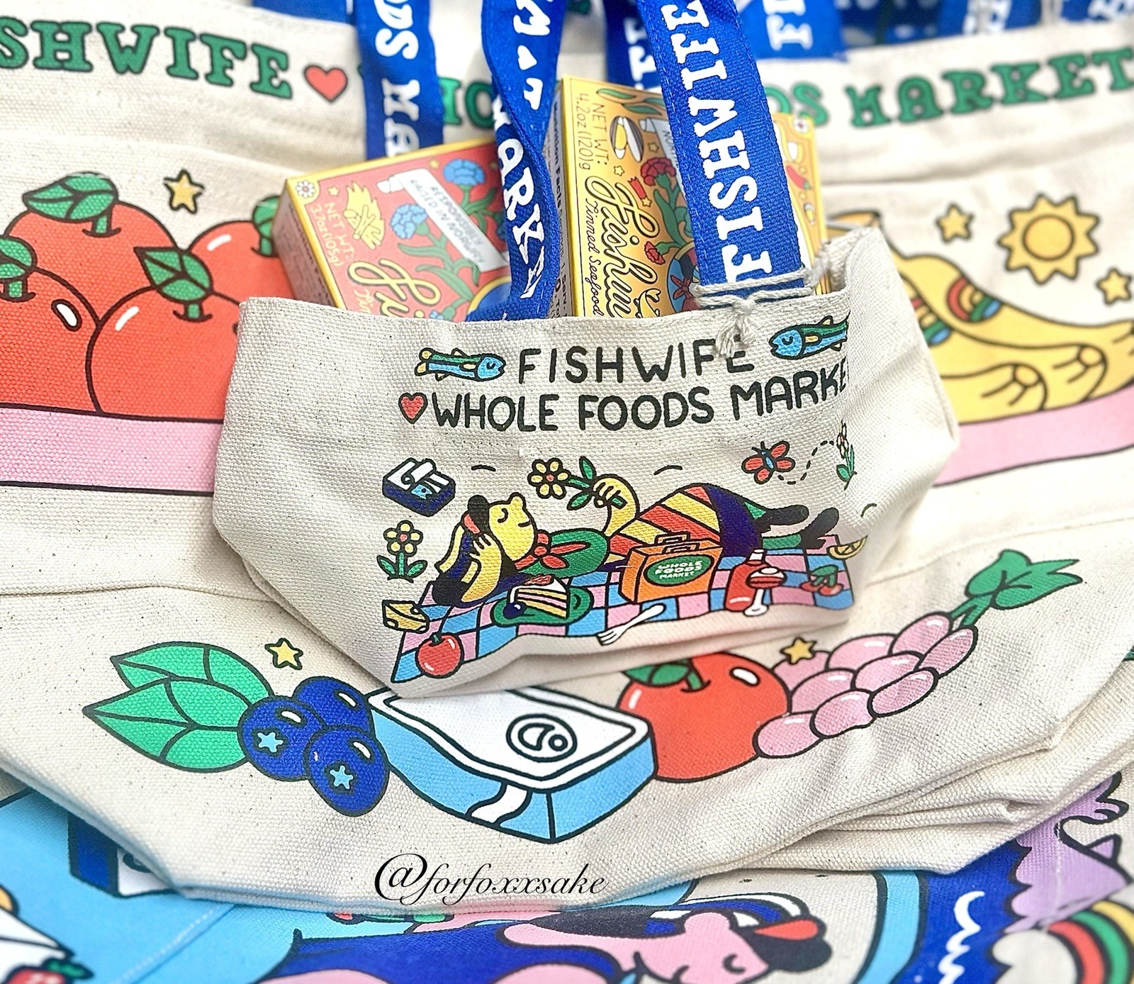 NWT Fishwife x Whole Foods Micro Tote Limited Edition