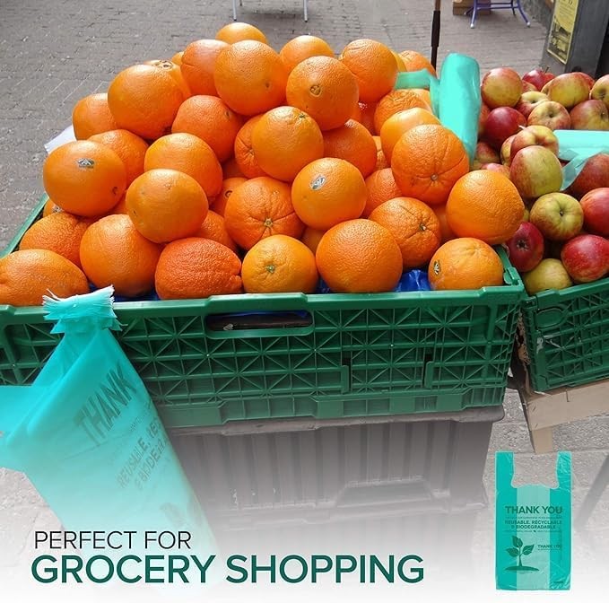 Stock Your Home Eco Grocery Bags (100 Count) – Reusable Supermarket Thank…