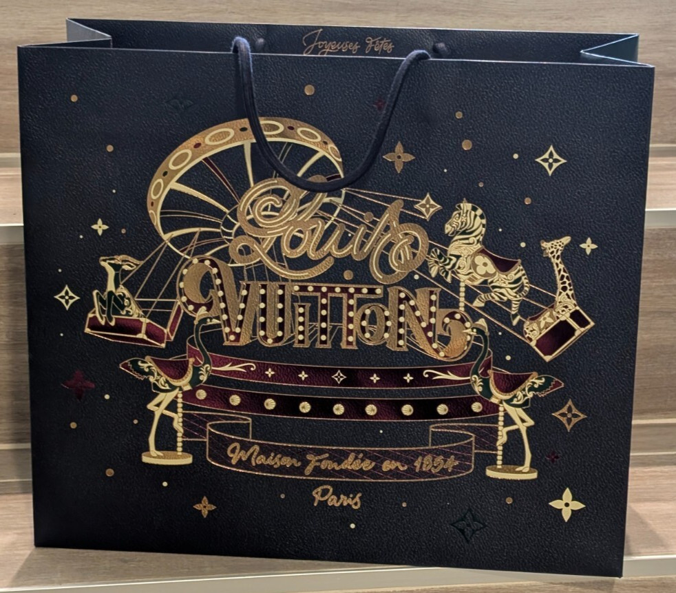 LOUIS VUITTON – Black Christmas Limited Edition Paper Shopping Bag