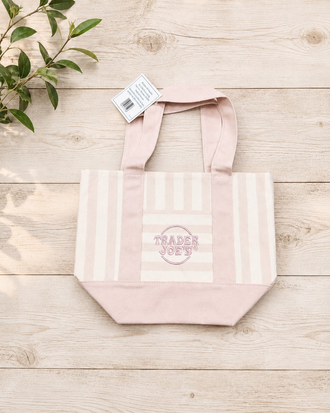 Trader Joe’s Mini Pastel Striped Canvas Tote Bag Limited Edition 2026