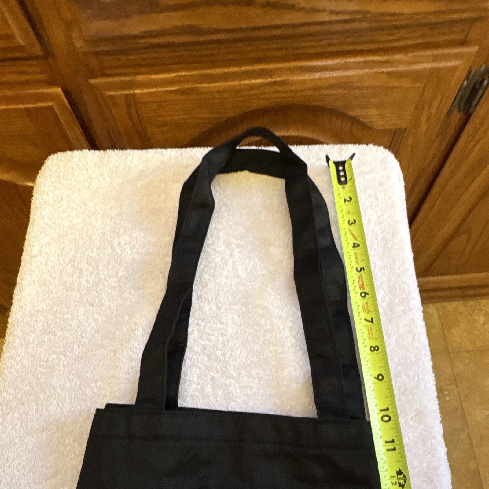 Starbucks Reusable Tote Bag Black 100% Recycled Material Foldable Large 5.6G