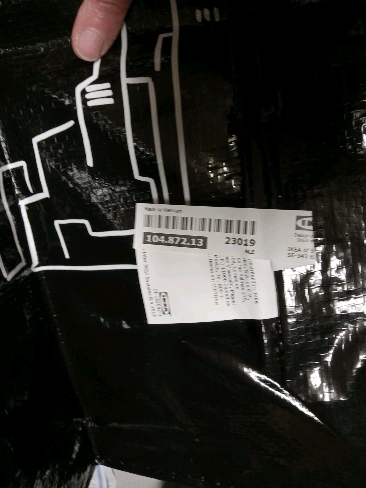 NEW IKEA 2023 Limited Edition PALTKOMA Black & White City Scraper Med Tote Lot 3