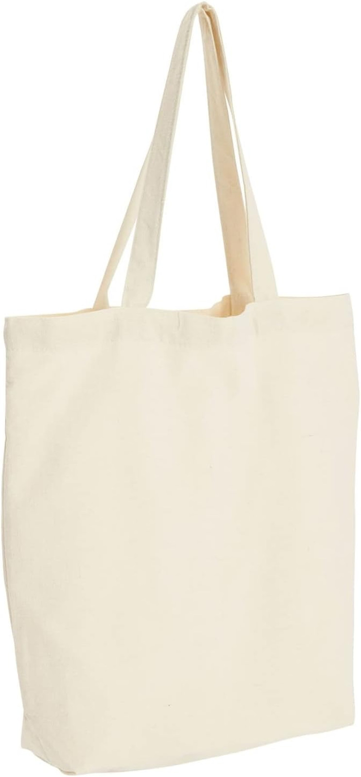 Canvas Tote Bag Set – Durable Polycotton Fabric Grocery Bag – Foldable Reusable