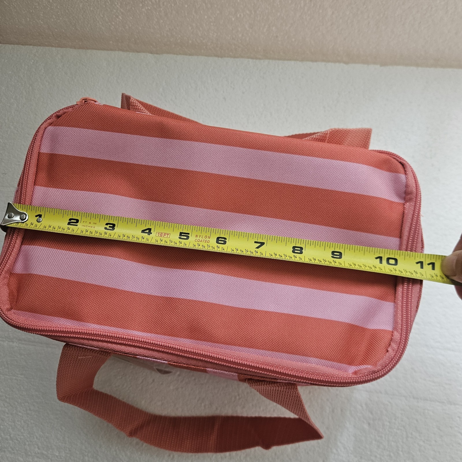 NWT Trader Joe’s Mini Insulated Bag Pink Peach STRIPED 2026 LIMITED NWT