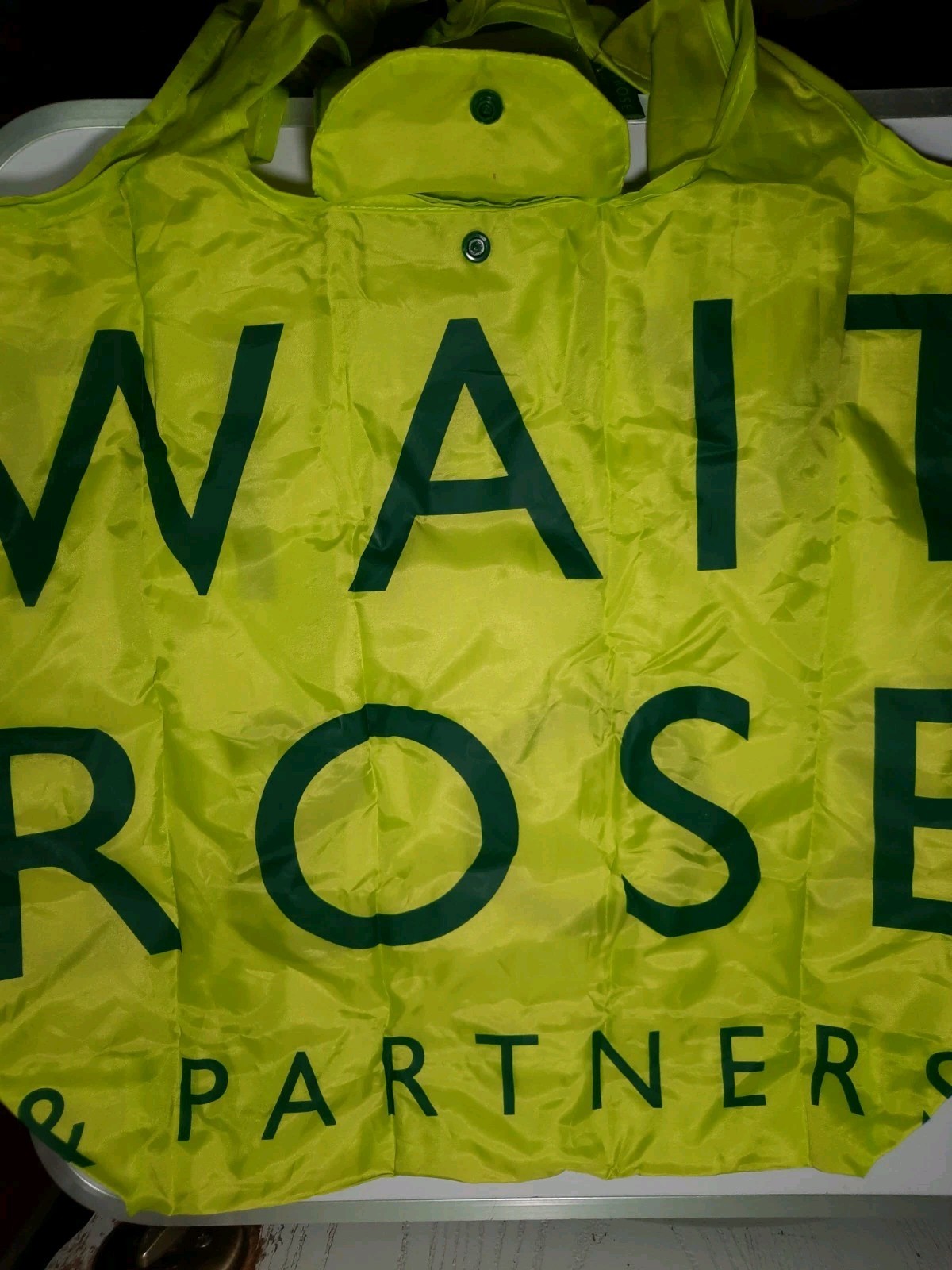 Waitrose & Partner Lime Core Pouch Bag Reusable Shopping Tote Bag Genuine UK